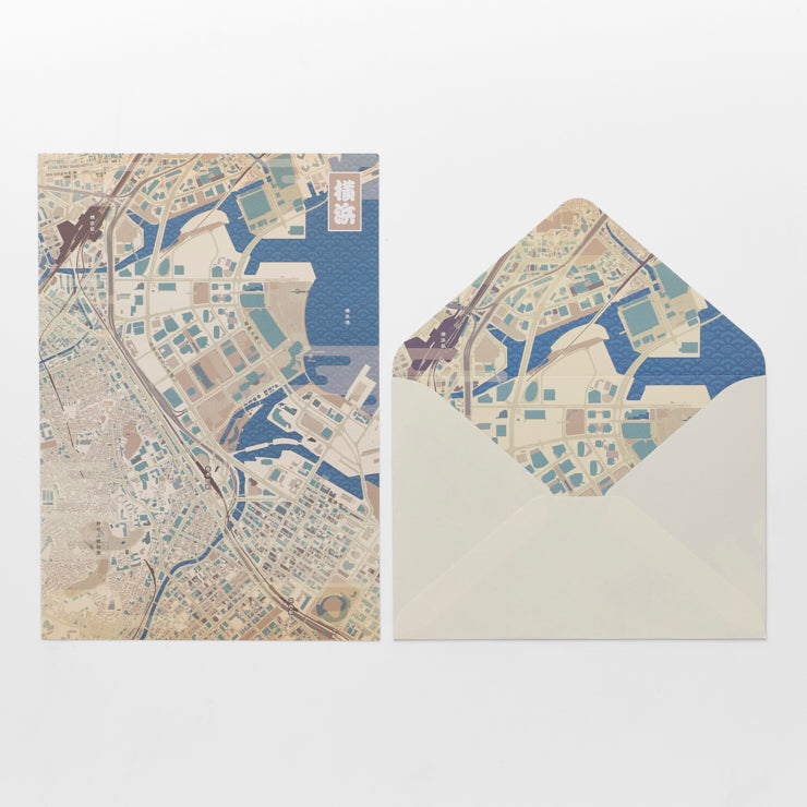 和まっぷ】レターセット/横浜｜地図グッズ｜Map Design GALLERYオンラインストア｜ゼンリン