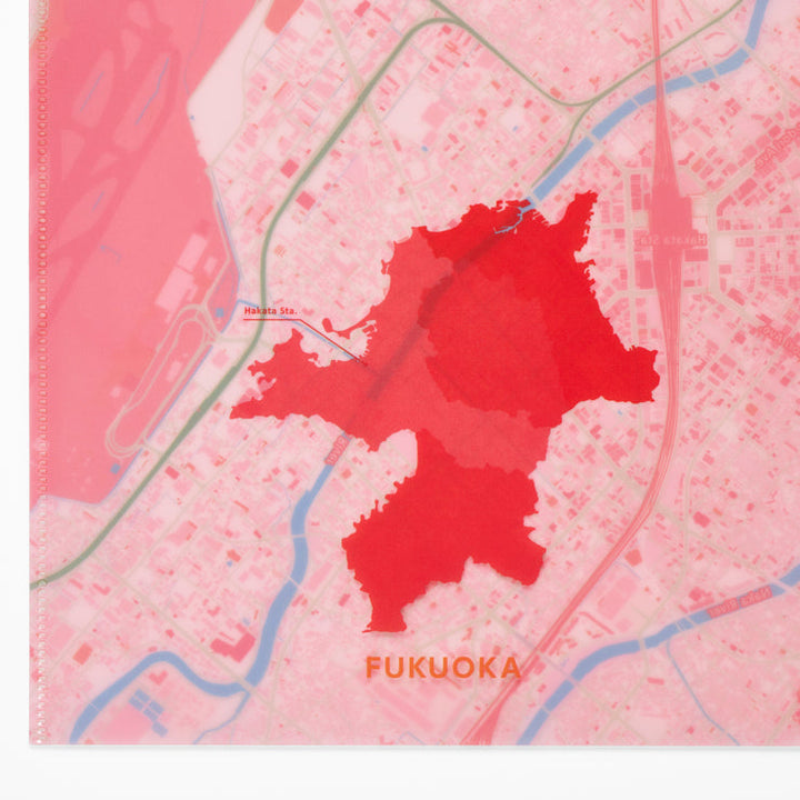 A4見開きクリアファイル/福岡