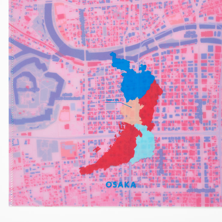 A4見開きクリアファイル/大阪
